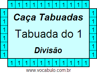 Caça Tabuada de Divisão do 1