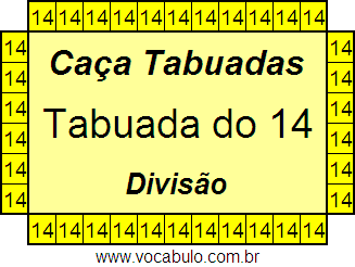 Caça Tabuada de Divisão do 14