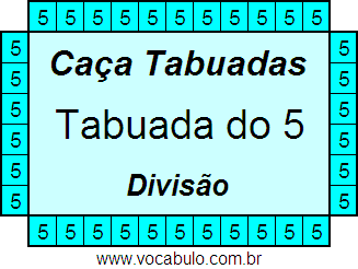 Caça Tabuada de Divisão do 5