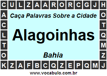 Caça Palavras Sobre a Cidade Baiana Alagoinhas