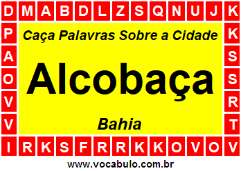 Caça Palavras Sobre a Cidade Baiana Alcobaça