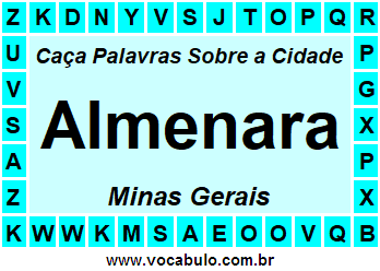 Caça Palavras Sobre a Cidade Almenara do Estado Minas Gerais