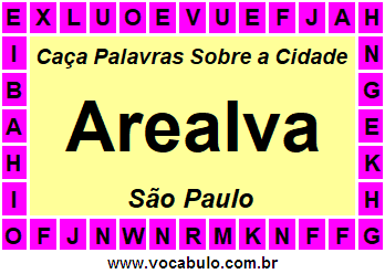 Caça Palavras Sobre a Cidade Paulista Arealva