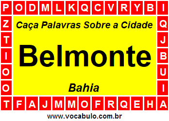 Caça Palavras Sobre a Cidade Belmonte do Estado Bahia
