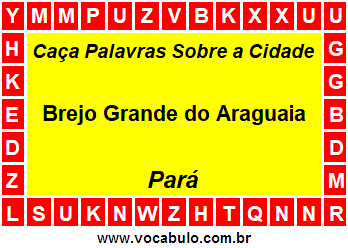 Caça Palavras Sobre a Cidade Brejo Grande do Araguaia do Estado Pará