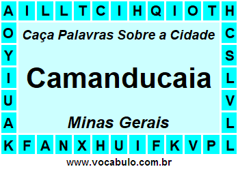 Caça Palavras Sobre a Cidade Camanducaia do Estado Minas Gerais