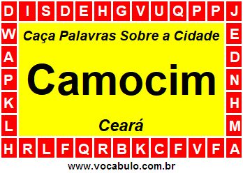 Caça Palavras Sobre a Cidade Cearense Camocim