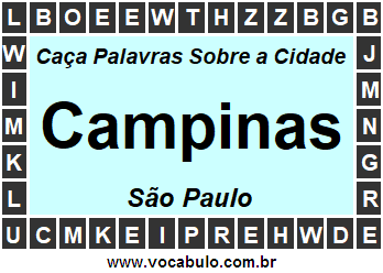 Caça Palavras Sobre a Cidade Paulista Campinas