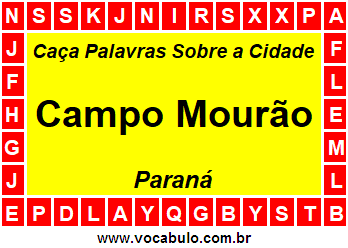 Caça Palavras Sobre a Cidade Paranaense Campo Mourão