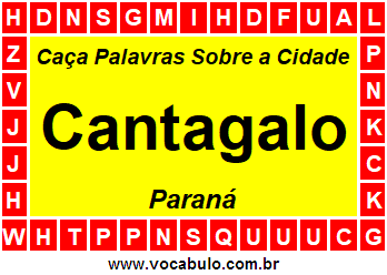 Caça Palavras Sobre a Cidade Cantagalo do Estado Paraná