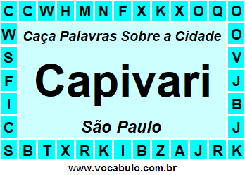 Caça Palavras Sobre a Cidade Paulista Capivari