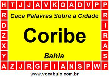 Caça Palavras Sobre a Cidade Coribe do Estado Bahia