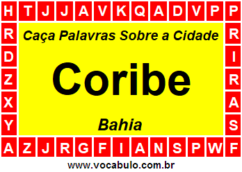 Caça Palavras Sobre a Cidade Baiana Coribe