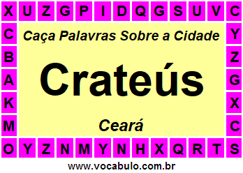 Caça Palavras Sobre a Cidade Cearense Crateús