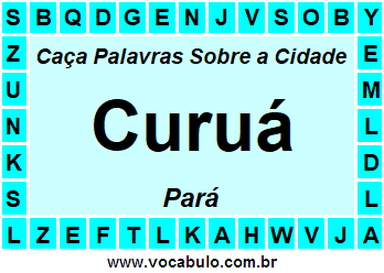 Caça Palavras Sobre a Cidade Paraense Curuá