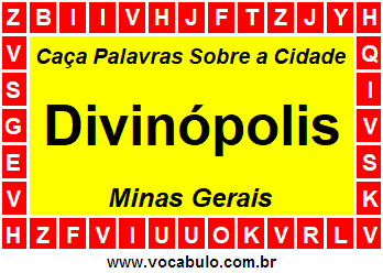 Caça Palavras Sobre a Cidade Mineira Divinópolis