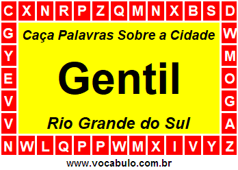 Caça Palavras Sobre a Cidade Gaúcha Gentil