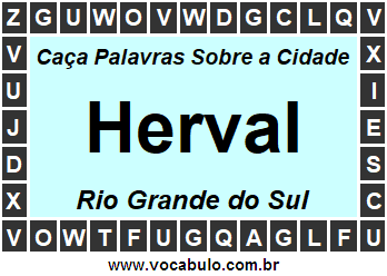 Caça Palavras Sobre a Cidade Gaúcha Herval