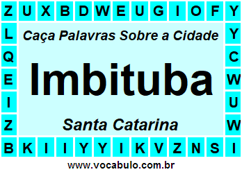 Caça Palavras Sobre a Cidade Catarinense Imbituba