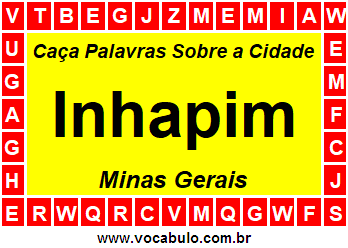 Caça Palavras Sobre a Cidade Mineira Inhapim