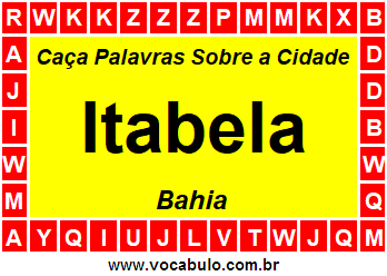 Caça Palavras Sobre a Cidade Itabela do Estado Bahia