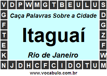 Caça Palavras Sobre a Cidade Fluminense Itaguaí