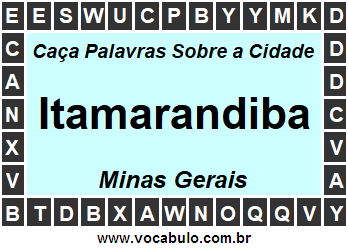 Caça Palavras Sobre a Cidade Mineira Itamarandiba