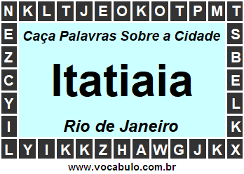 Caça Palavras Sobre a Cidade Fluminense Itatiaia