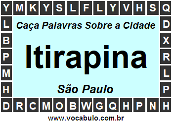 Caça Palavras Sobre a Cidade Itirapina do Estado São Paulo