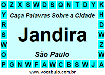 Caça Palavras Sobre a Cidade Jandira do Estado São Paulo