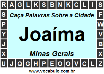 Caça Palavras Sobre a Cidade Joaíma do Estado Minas Gerais