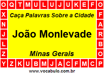 Caça Palavras Sobre a Cidade Mineira João Monlevade