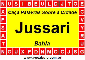 Caça Palavras Sobre a Cidade Jussari do Estado Bahia