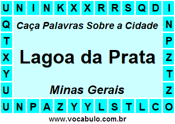 Caça Palavras Sobre a Cidade Mineira Lagoa da Prata