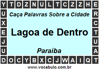 Caça Palavras Sobre a Cidade Paraibana Lagoa de Dentro