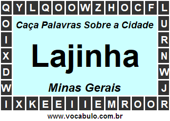 Caça Palavras Sobre a Cidade Lajinha do Estado Minas Gerais