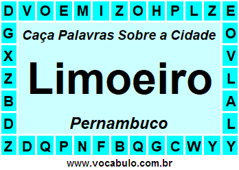 Caça Palavras Sobre a Cidade Pernambucana Limoeiro