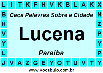 Caça Palavras Sobre a Cidade Paraibana Lucena