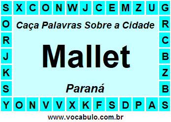 Caça Palavras Sobre a Cidade Paranaense Mallet