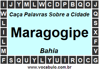 Caça Palavras Sobre a Cidade Maragogipe do Estado Bahia