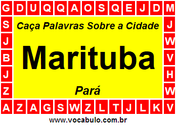 Caça Palavras Sobre a Cidade Paraense Marituba