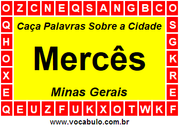 Caça Palavras Sobre a Cidade Mineira Mercês