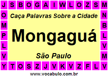 Caça Palavras Sobre a Cidade Mongaguá do Estado São Paulo