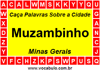 Caça Palavras Sobre a Cidade Muzambinho do Estado Minas Gerais