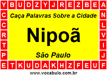 Caça Palavras Sobre a Cidade Nipoã do Estado São Paulo