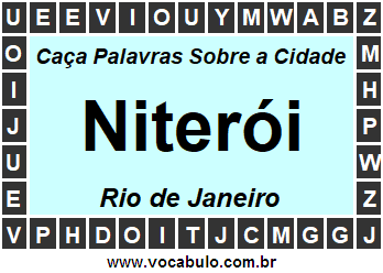 Caça Palavras Sobre a Cidade Niterói do Estado Rio de Janeiro
