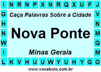 Caça Palavras Sobre a Cidade Mineira Nova Ponte