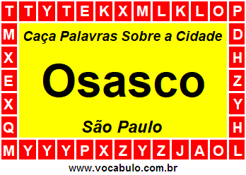 Caça Palavras Sobre a Cidade Paulista Osasco