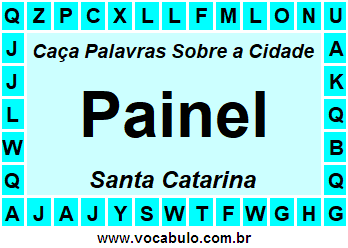 Caça Palavras Sobre a Cidade Painel do Estado Santa Catarina