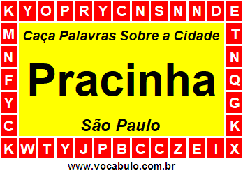 Caça Palavras Sobre a Cidade Paulista Pracinha